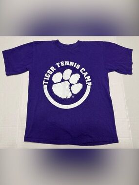 Kids Purple Tiger Tennis Camp Graphic Tee